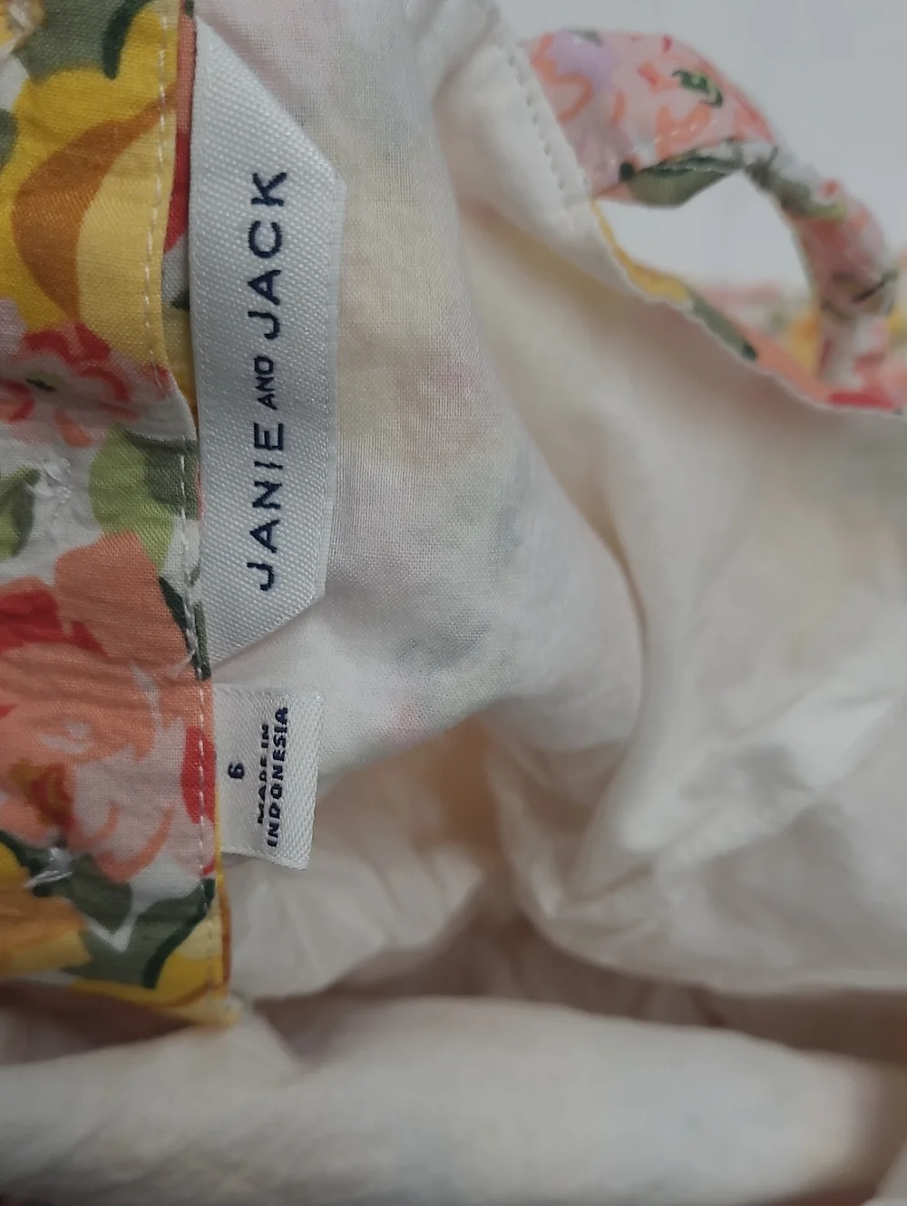 Janie And Jack Pink/Yellow Floral Sleeveless Dress Size 6